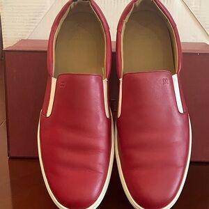 Used men’s red Ballys slip on
